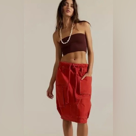 NWT Free People Carmen Midi Skirt